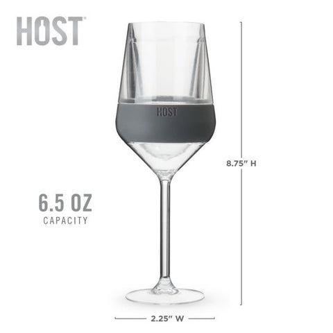 Wine FREEZE Stemmed in Gray (set of 2) by HOST®