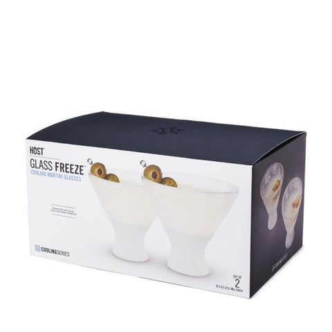 Glass FREEZE™ Martini Glass by HOST® (set of two)