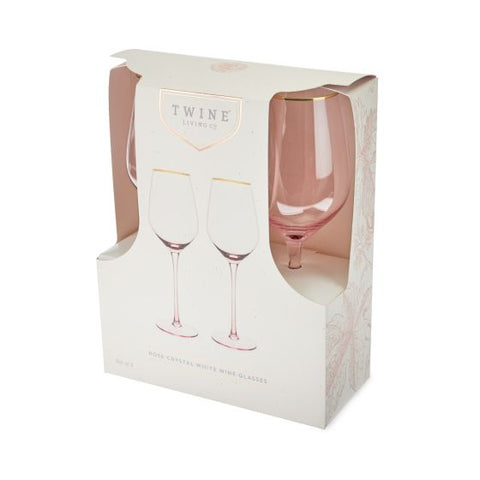 Rose Crystal White Wine Glass by Twine Living® (Set of 2)