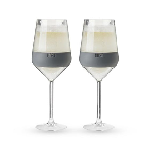 Wine FREEZE Stemmed in Gray (set of 2) by HOST®