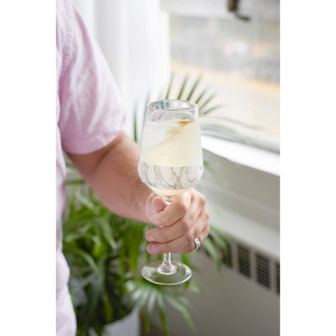 Wine FREEZE Stemmed in Marble (set of 2) by HOST®