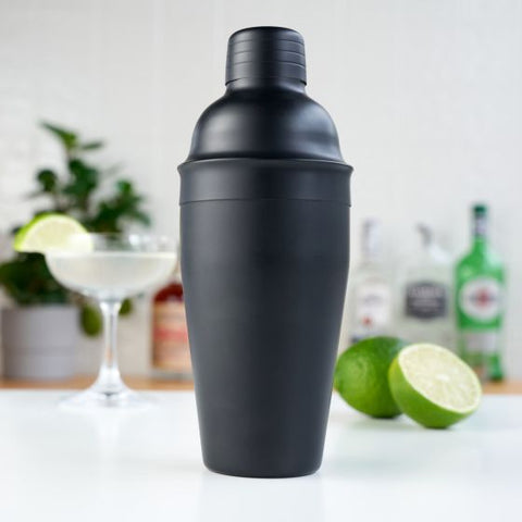 Ash: 18-Ounce Matte Black Cocktail Shaker by True