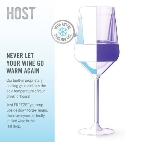 Wine FREEZE Stemmed in Tinted Set (set of 4) by HOST®