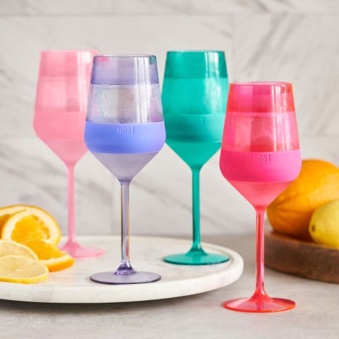 Wine FREEZE Stemmed in Tinted Set (set of 4) by HOST®