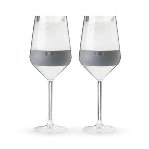 Wine FREEZE Stemmed in Gray (set of 2) by HOST®