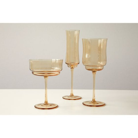 Tulip Champagne Flute in Amber by Twine Living