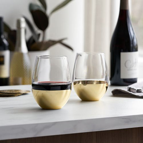 Gold-Dipped Wine Tumblers by Viski