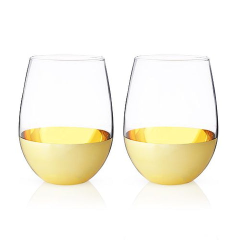 Gold-Dipped Wine Tumblers by Viski