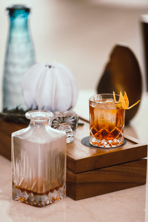 Entertaining serveware including ice buckets, decanters, and 
cheese boards — serveware collection at Sipcase