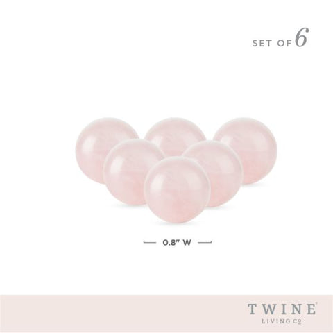 Rose Quartz Wine Gems by Twine Living® (Set of 6)