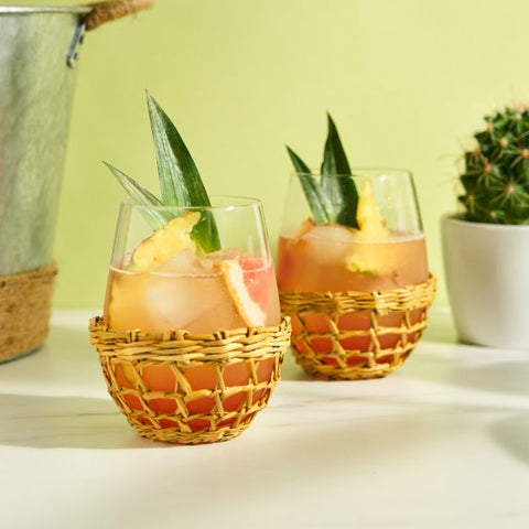 Island Stemless Wine Glass Set of 2 by Twine Living®