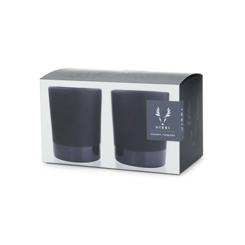 Black Stoneware Tumblers by Viski®