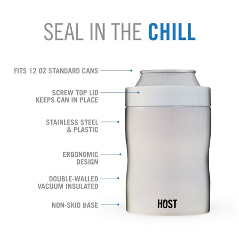 Stay-Chill Standard Can Cooler in Pearl White by HOST®