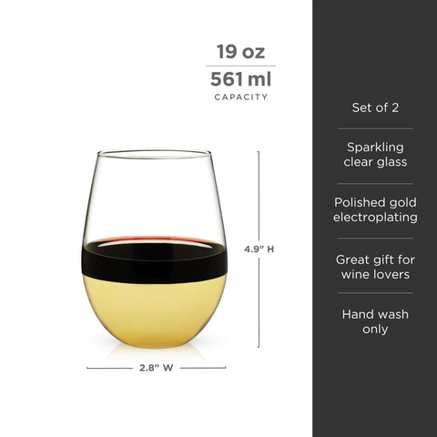 Gold-Dipped Wine Tumblers by Viski