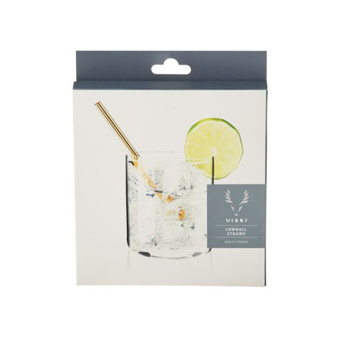 Gold Lowball Straws by Viski