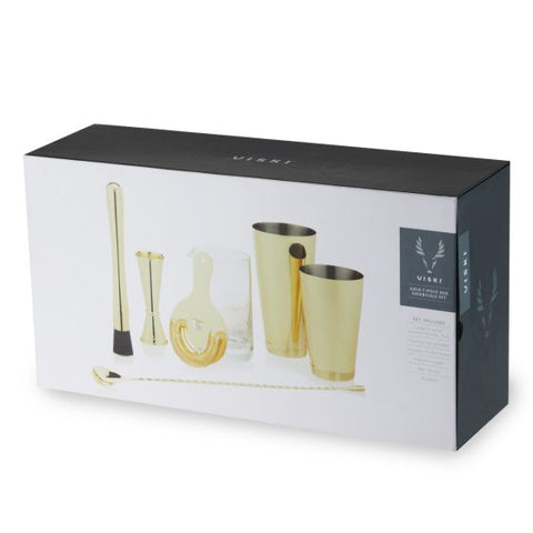 Gold 7- Piece Bar Essentials Set by Viski