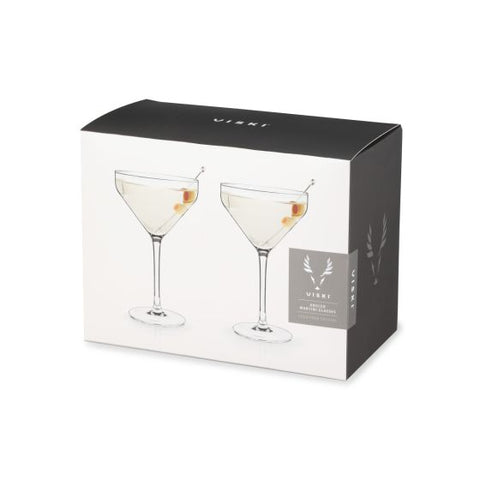 Angled Martini Glasses by Viski