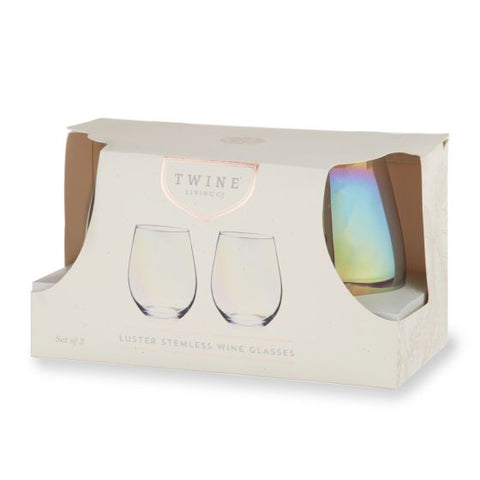 Luster Stemless Wine Glass Set of 2 by Twine