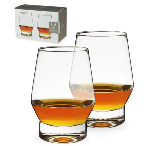 Heavy Base Crystal Whiskey Glasses 2ct by Viski