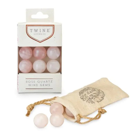 Rose Quartz Wine Gems by Twine Living® (Set of 6)