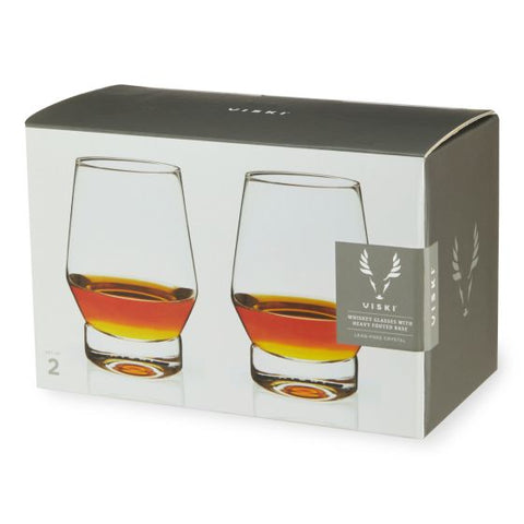 Heavy Base Crystal Whiskey Glasses 2ct by Viski