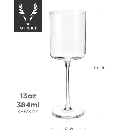 Laurel White Wine Glasses by Viski