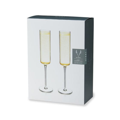 Laurel Champagne Flutes by Viski