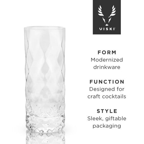 Gem Crystal Highball Glasses by Viski®