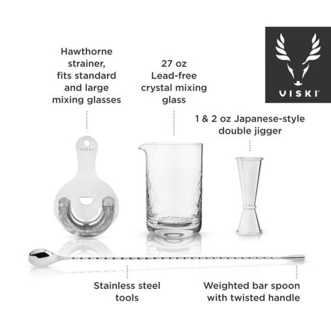 4-Piece Mixologist Barware Set by Viski®