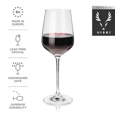 Reserve European Crystal Bordeaux Glasses by Viski®