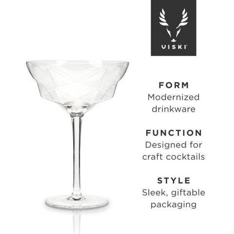 Faceted Martini Glasses by Viski