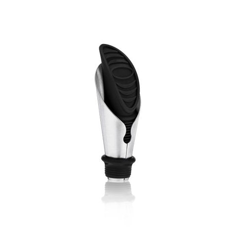 Duo Bottle Stopper And Pour Spout in Black by True