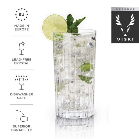 Reserve European Crystal Highball Tumblers by Viski®