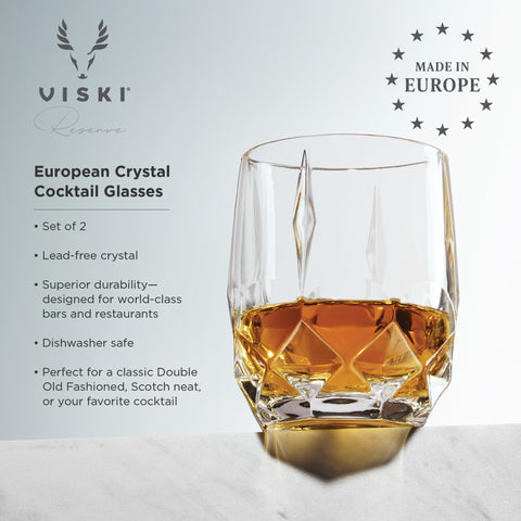 Reserve Bruno Crystal Cocktail Glasses by Viski®