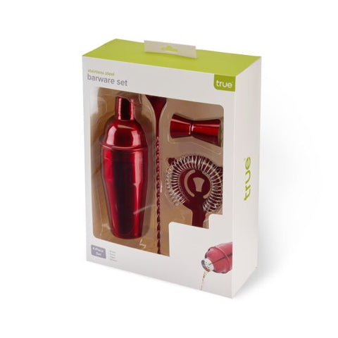 Red Barware Set