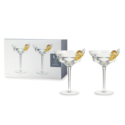 Faceted Martini Glasses by Viski