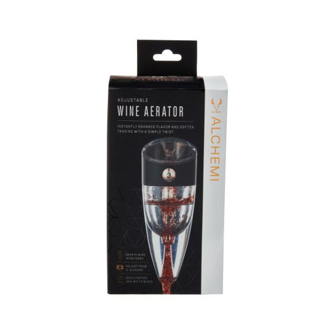 Alchemi Adjustable Aerating Wine Pourer by Viski