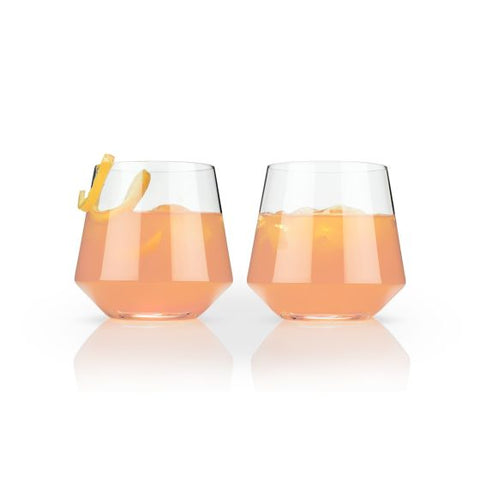 Angled Crystal Cocktail Tumblers by Viski®