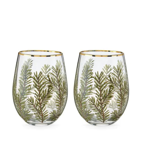 Woodland Stemless Wine Glass by Twine Living® (Set of 2)