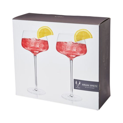 Angled Crystal Amaro Spritz Glasses by Viski®