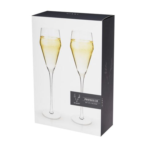 Angled Crystal Prosecco Glasses by Viski®