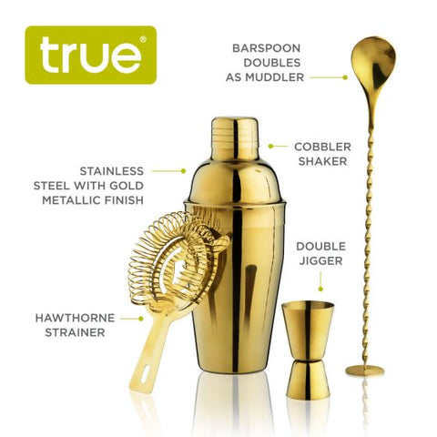 Gold Barware Set by True