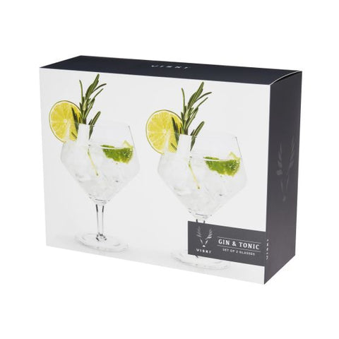 Angled Crystal Gin & Tonic Glasses by Viski®