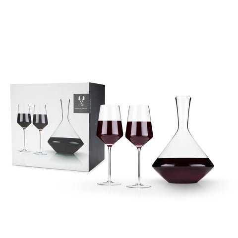 3-Piece Angled Crystal Bordeaux Set by Viski®