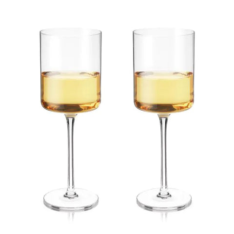 Laurel White Wine Glasses by Viski