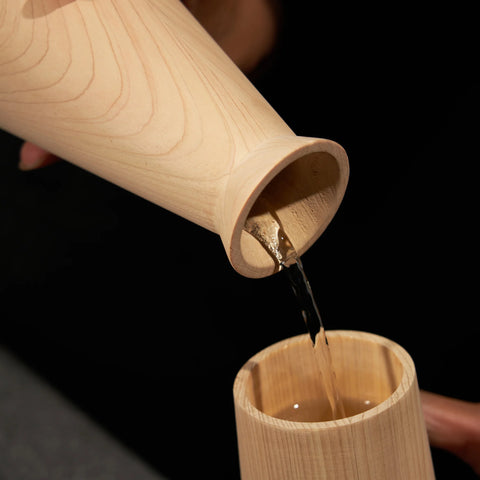 3 Piece Hinoki Cypress Sake Set by Viski®