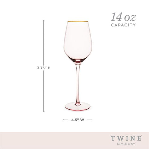 Rose Crystal White Wine Glass by Twine Living® (Set of 2)