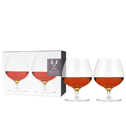 Crystal Wingback Brandy Glasses by Viski®