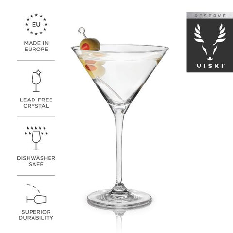 Reserve European Crystal Martini Glasses by Viski®