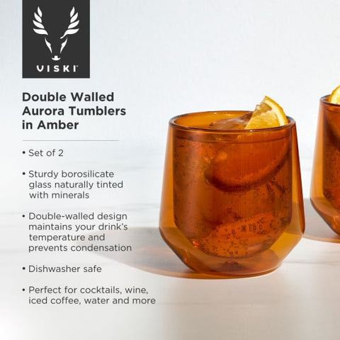 Double Walled Aurora Tumblers (set of 2) by Viski